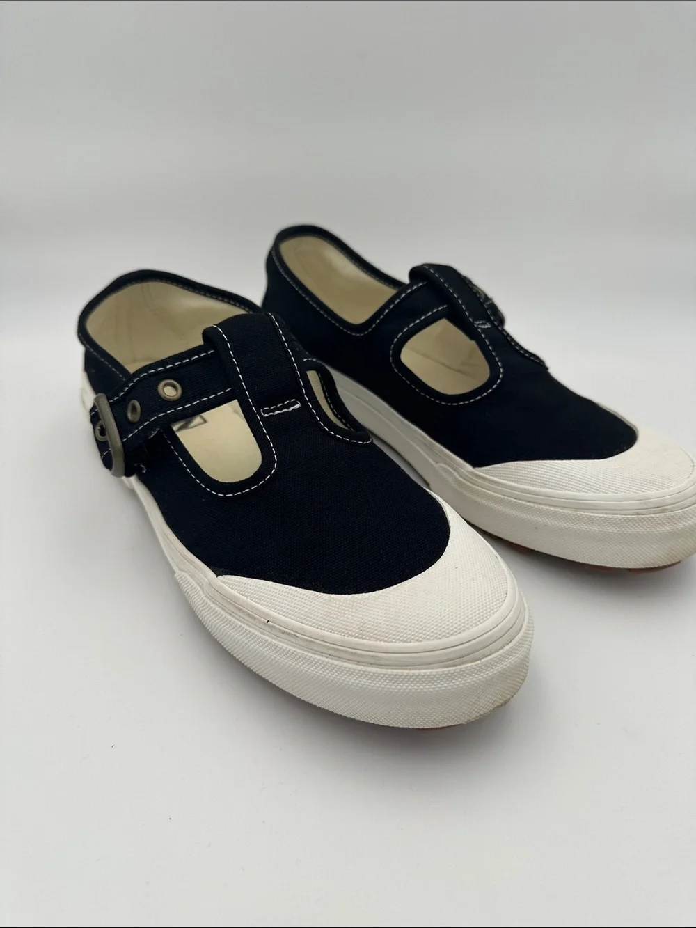 Vans Mary Jane Buckle Shoes Black W 9.5 M 8